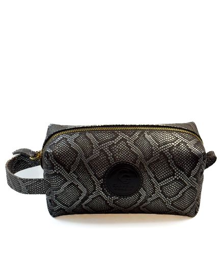 Necessaire em Couro Animal Print Preta - 012ANIMALPRETO - Zero Mania