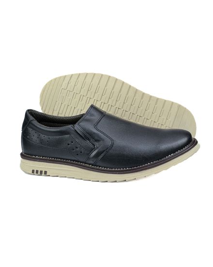 Sapato Casual em Material Tecnológico Pierutti Preto-3030 - 3030-PRETO - Zero Mania