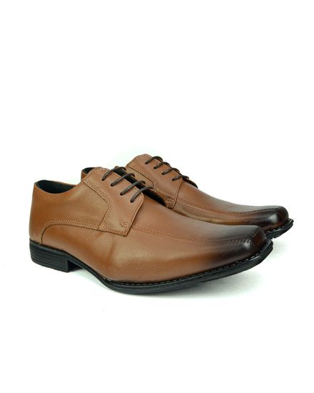 Sapato Flex-System Masculino Calvest em Couro de amarrar - 1700F019 - 1700F019HAVANA - Zero Mania