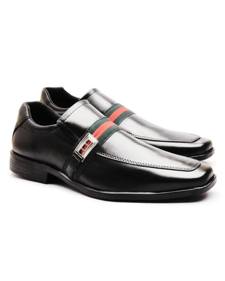 Sapato Social Masculino Calvest em Couro Preto-80F062 - 80F062 - PRETO - Zero Mania