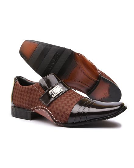 Sapato Social Masculino Calvest em Couro Bordo-1930F022 - 1930F022-BORDO - Zero Mania