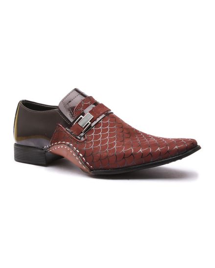 Sapato Social Masculino Calvest em Couro Bordo-1930F020 - 1930F020-BORDO - Zero Mania