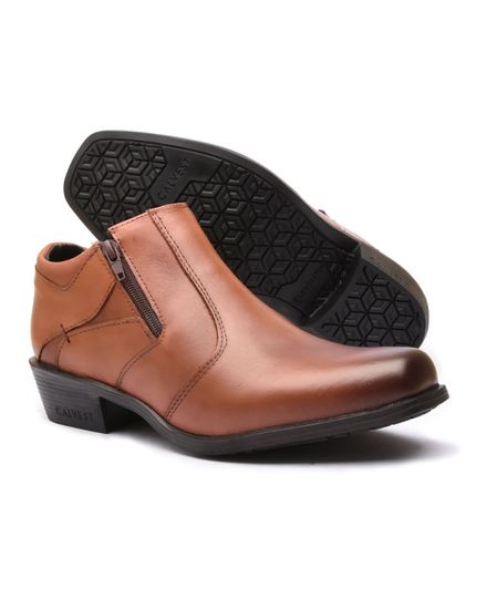 Bota Social Masculina em Couro Havana-1920F052 - 1920F052-HAVANA - Zero Mania
