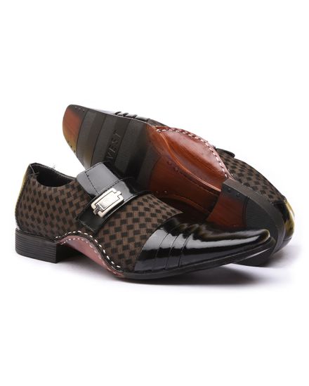 Sapato Social Masculino Calvest em Couro Preto-1930F022 - 1930F022-PRETO - Zero Mania