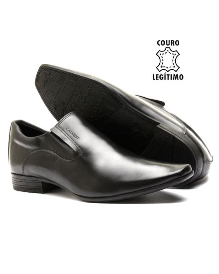 Sapato Social Masculino Calvest em Couro de Calçar Preto Estilo Italiano - 1100D760 - 1100D760-PTO - Zero Mania