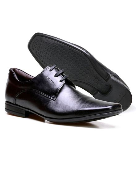 Sapato Social Masculino Calvest em Couro Preto Tradicional de Amarrar - 2305B848-PTO - 2305B848-PTO - Zero Mania