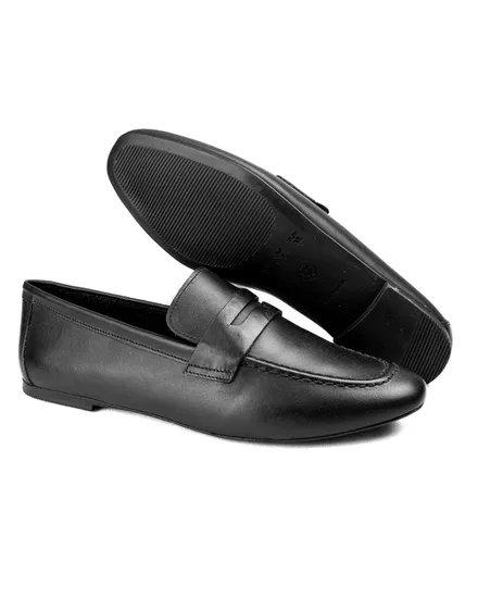 Mocassim Feminino em Couro - 1711051 PRETO | Zero Mania
