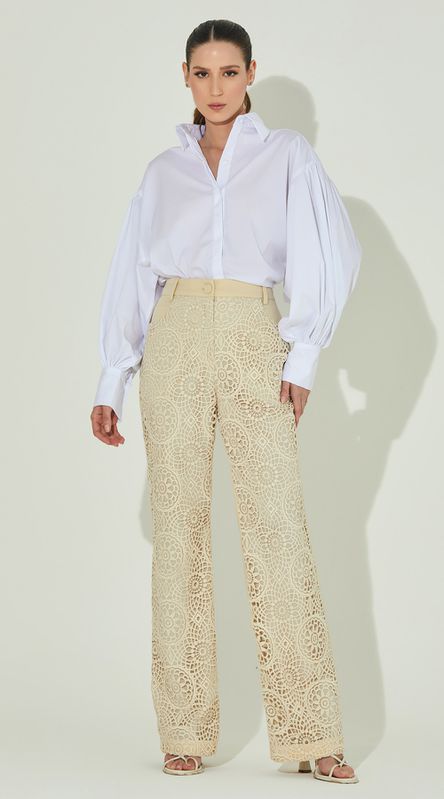 Calça Reta Renda - LENITA