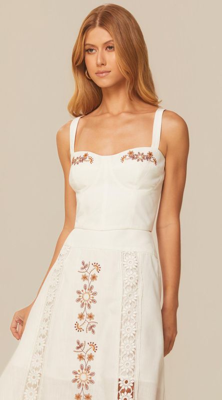 Corselet Bordado Off - LENITA