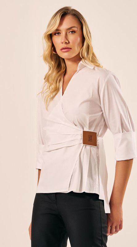 Camisa Manga 3/4 Branco - LENITA