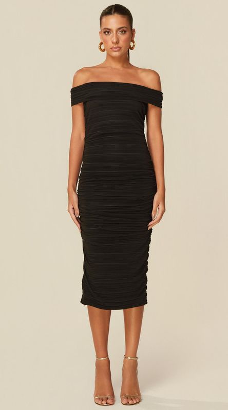 Vestido Midi em Malha Preto - LENITA