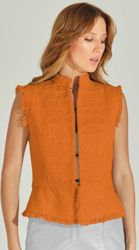 Blazer Sem Manga Com Aplicação Torçal - LENITA
