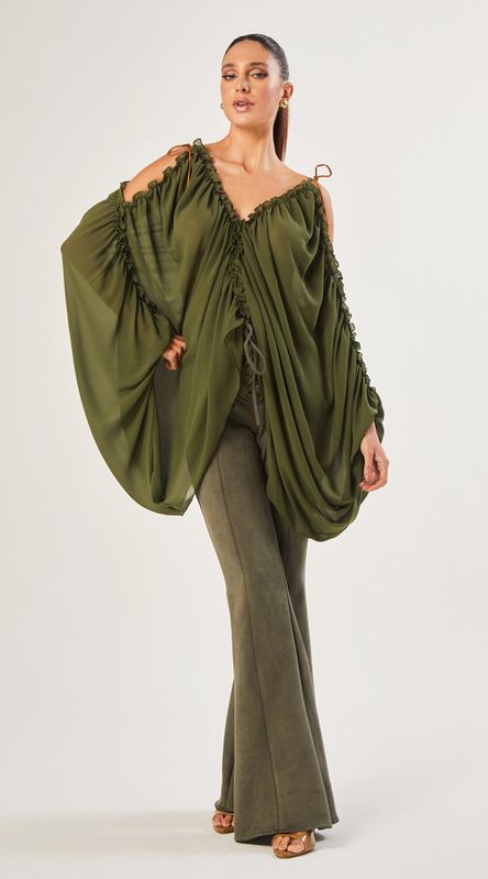 Calça Flare em Suede - LENITA