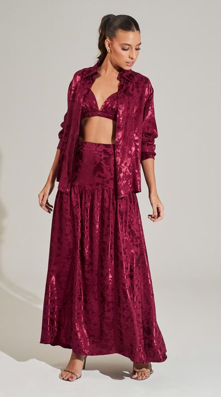 Saia Midi Jacquard - LENITA