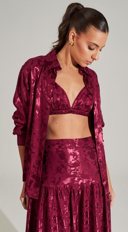Conjunto Camisa e Top Jacquard - LENITA