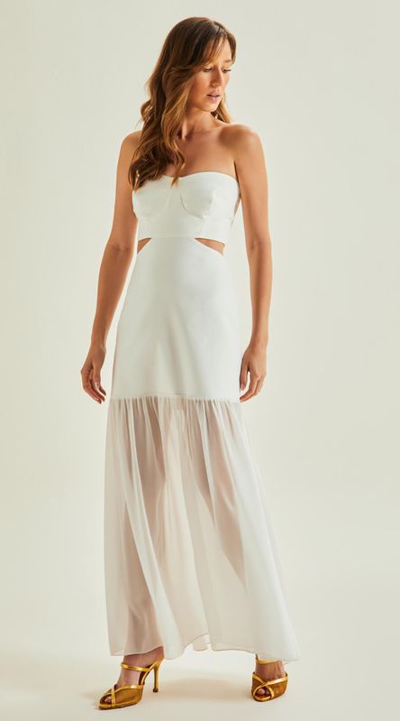 Vestido Midi Sem Alças - LENITA