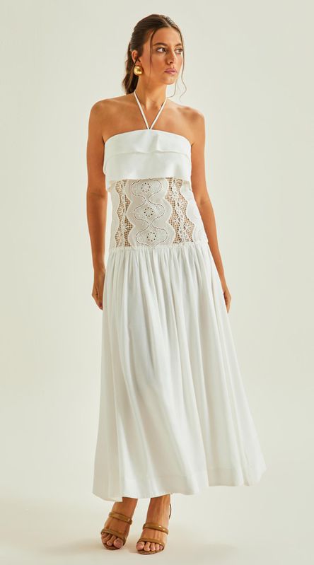 Vestido Midi Laise Amarração - LENITA