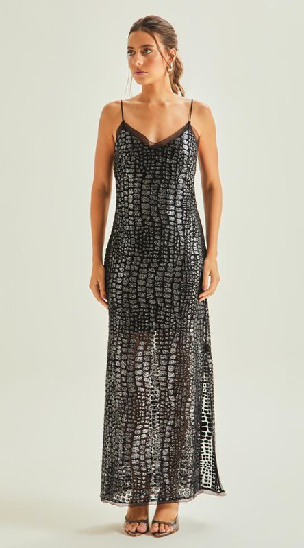Vestido Longo Tule Ounce - LENITA