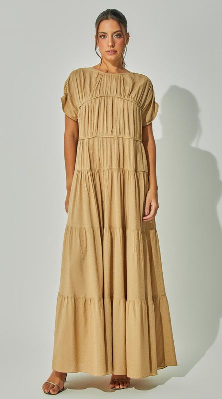Vestido Amplo Poá Metalizado - LENITA