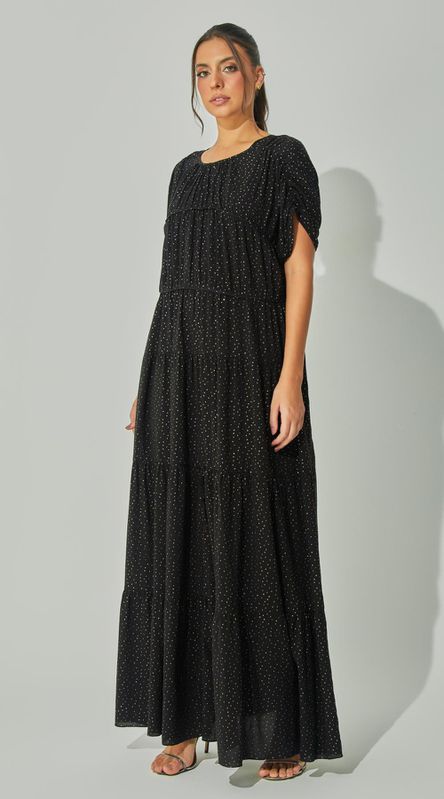 Vestido Amplo Poá Metalizado - LENITA