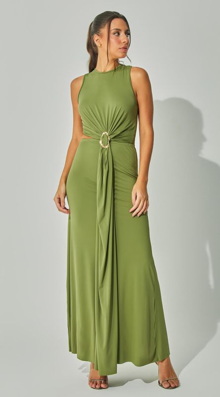 Vestido Midi Jersey Assimétrico - LENITA