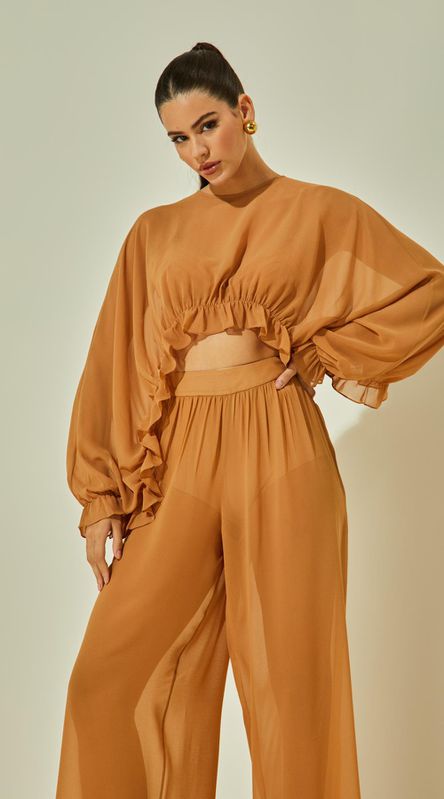 Conjunto Blusa Babados e Top - LENITA