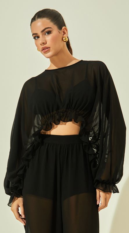 Conjunto Blusa Babados e Top - LENITA