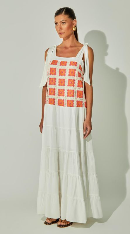 Vestido Midi Crochet Laço - LENITA