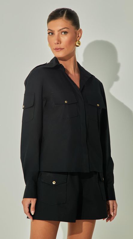 Camisa com Bolsos - LENITA