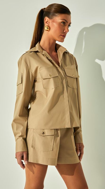 Camisa com Bolsos - LENITA