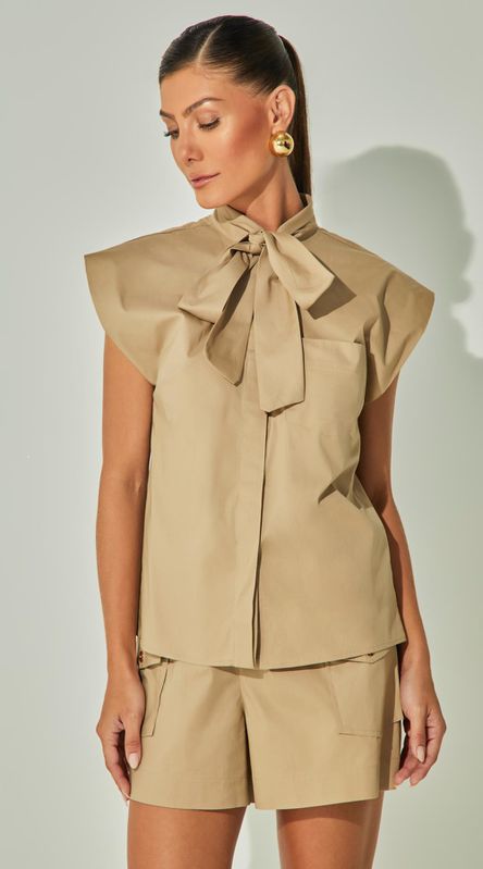 Blusa Laço sem Mangas - LENITA