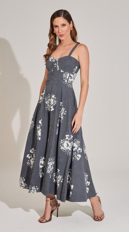 Vestido Midi Estampado - LENITA