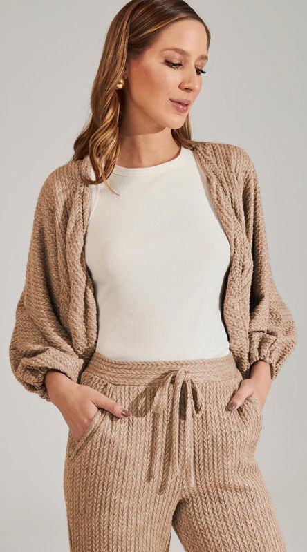 Casaqueto Tricot Bege - LENITA