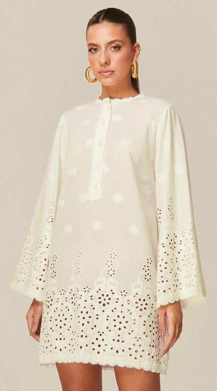 Chemise Manga Longa em Laise Off - LENITA