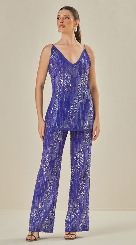 Conjunto Túnica e Calça Anna Azul - LENITA