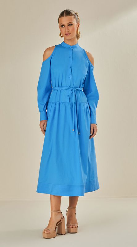 Vestido Midi Camille Azul - LENITA