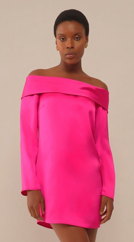 Vestido Curto de Manga Longa Pink - LENITA