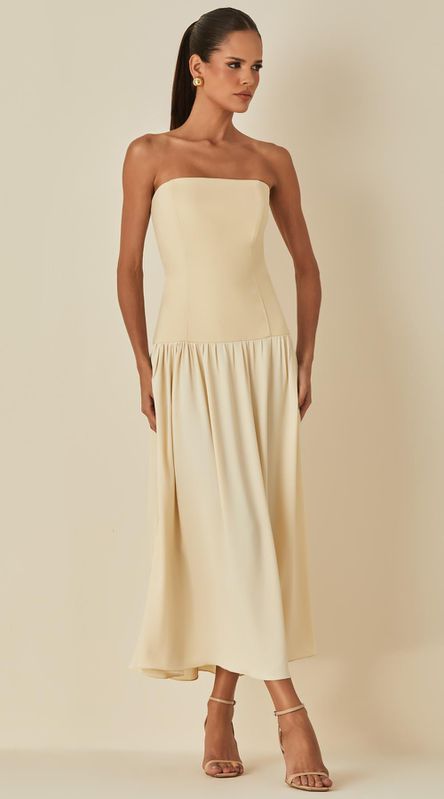 Vestido Midi Sem Alças - LENITA
