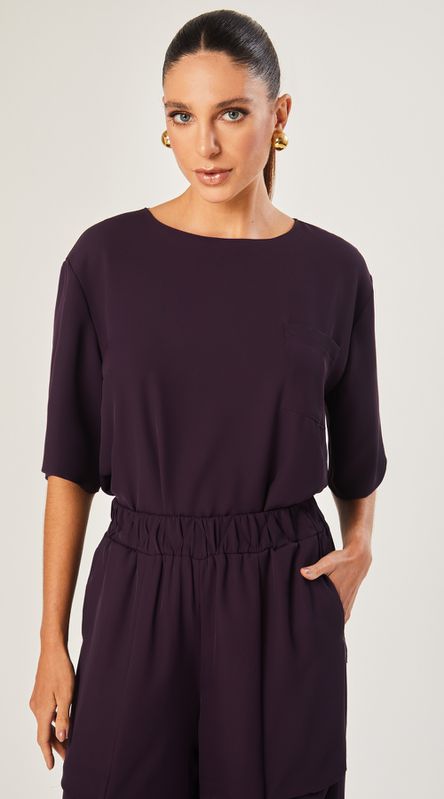 Blusa Com Mangas E Bolso - LENITA