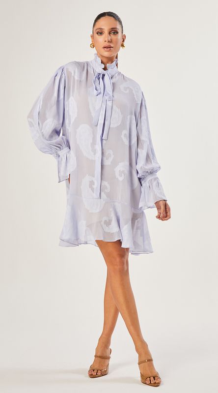 Vestido Curto Paisley Azul - LENITA