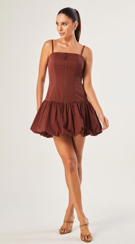Vestido Mini Balonê Moca Wear - LENITA