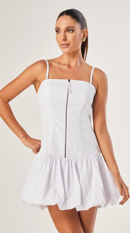 Vestido Mini Balonê Branco - LENITA
