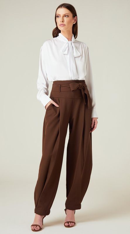 Calça Ballon Marrom - LENITA