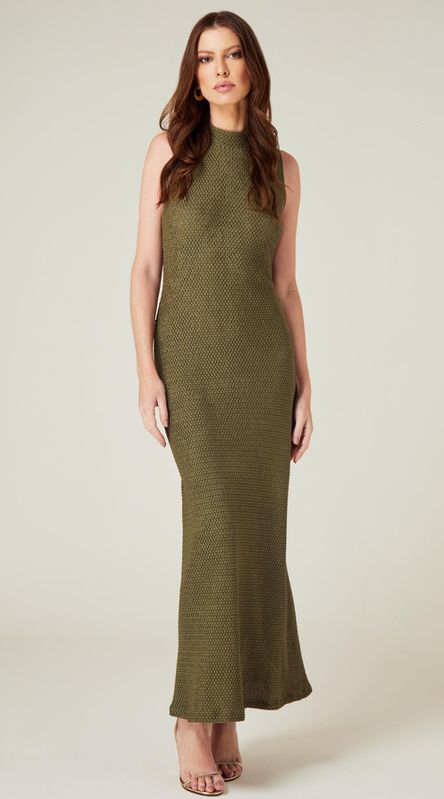 Vestido Midi sem Mangas Cidreira - LENITA