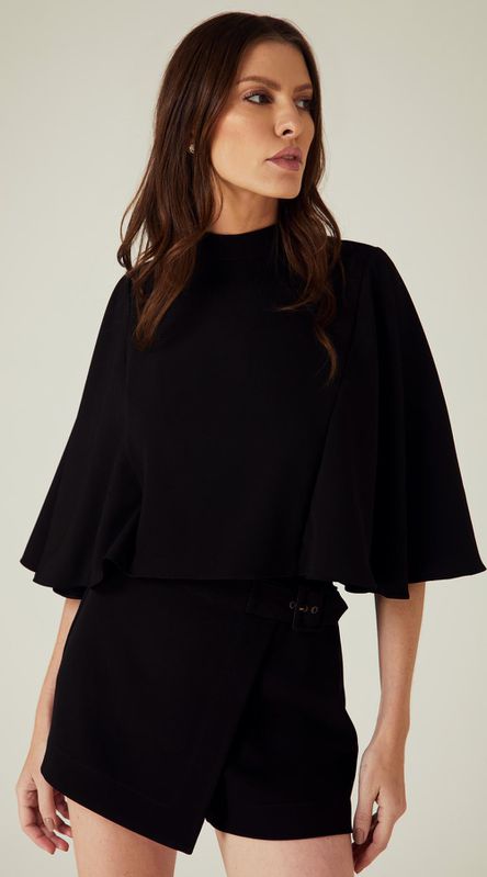 Blusa Gola Alta Preto - LENITA
