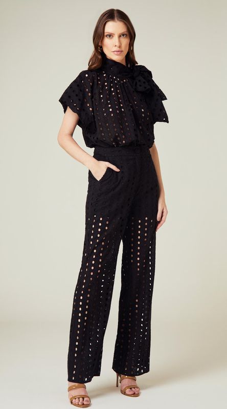 Calça Reta Laise Preto - LENITA