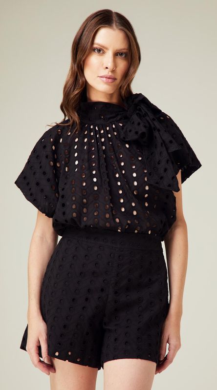 Short Curto Laise Preto - LENITA