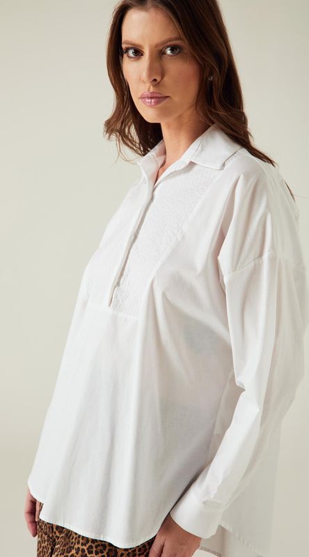 Camisa Oversized Branco - LENITA