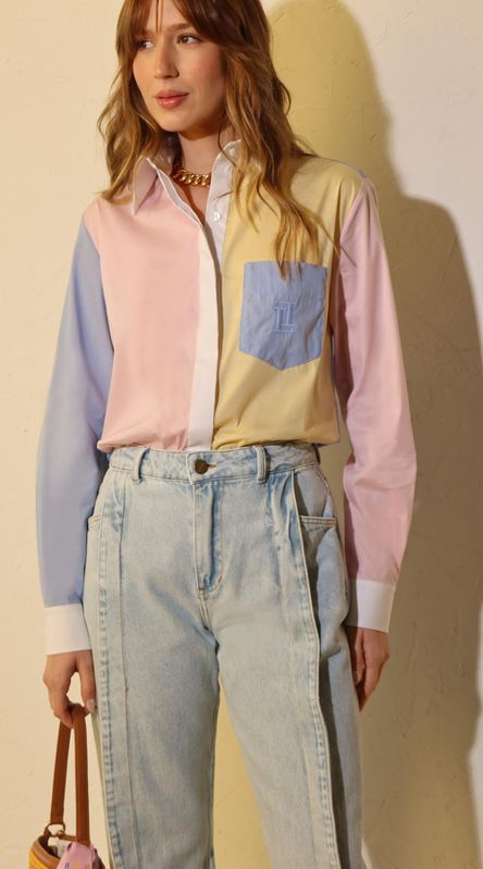 Camisa Manga Longa Multicolorida - LENITA