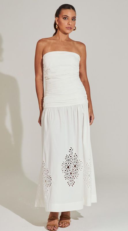 Vestido Drapeado Midi Off - LENITA